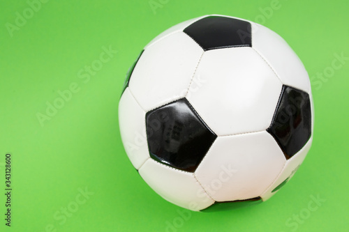 soccer ball on green background