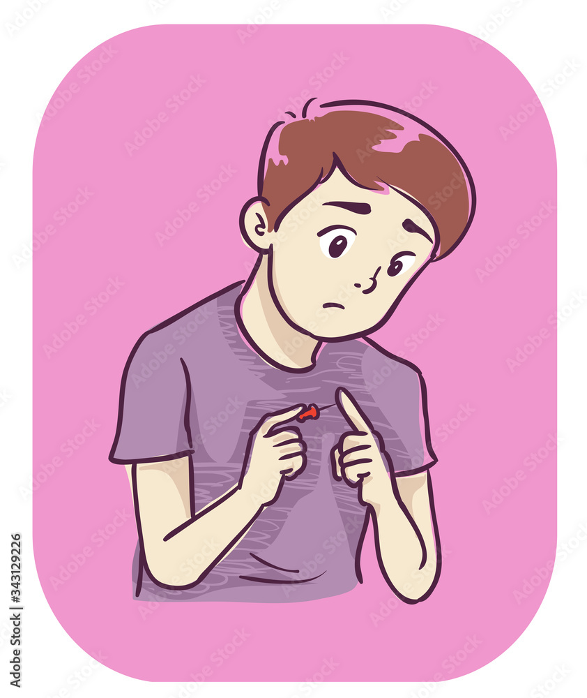 Guy Symptom Loss Of Sensation Prick Illustration Guy Symptom Loss Of Sensation Prick Illustration