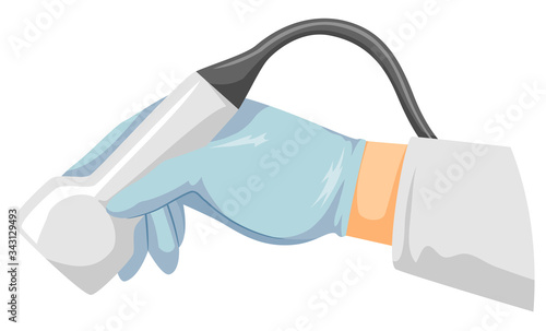 Hand Ultrasound Illustration