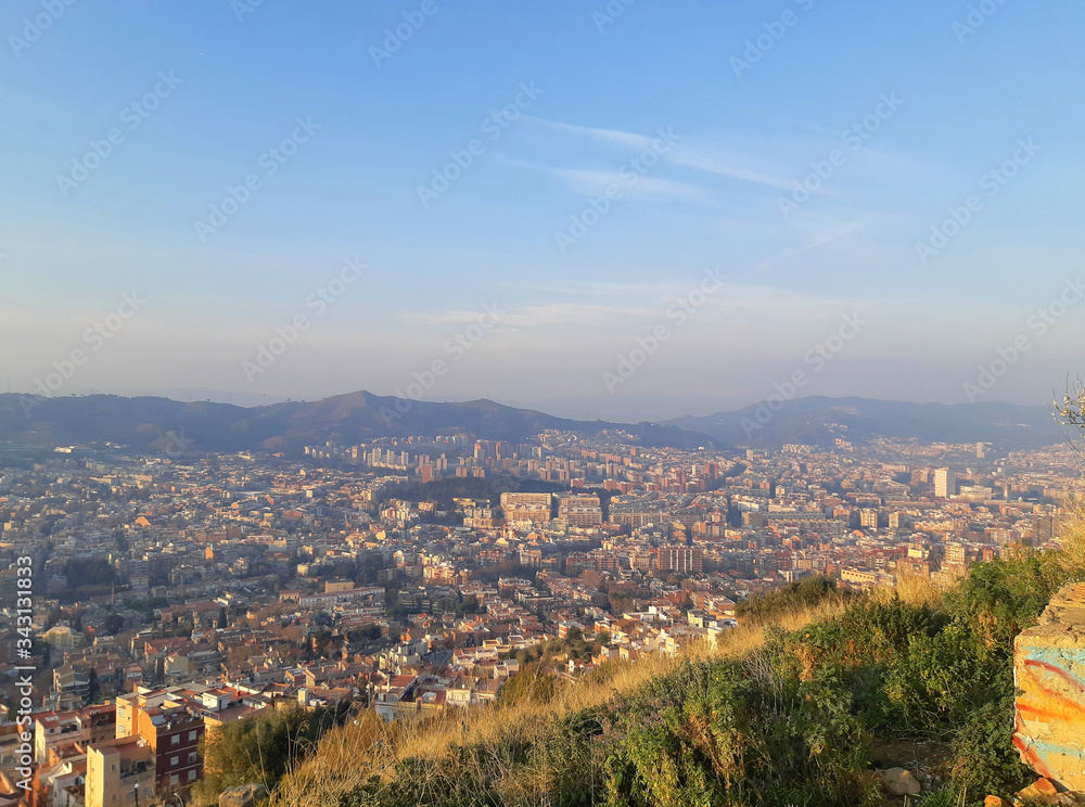 Obraz premium city view from the hill