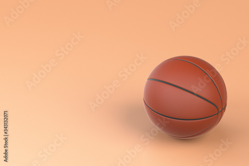 3Dレンダリングによるバスケットボールのイラスト