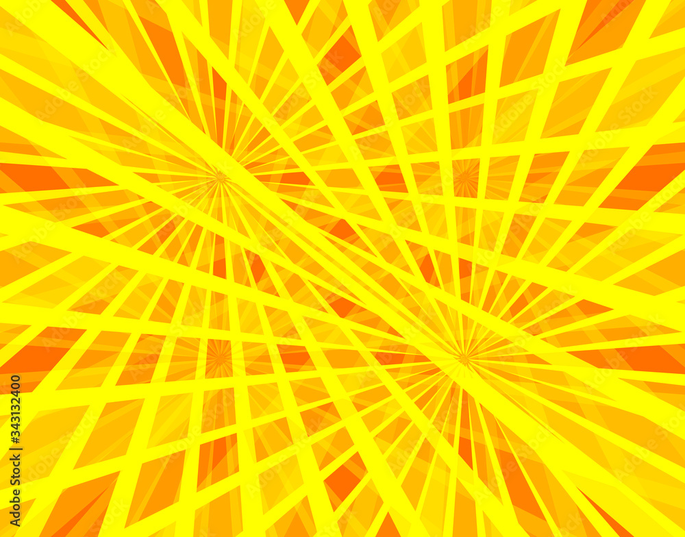 Obraz premium Vector colorful background, sun beams abstract illustration, light, yellow, orange and red colors.