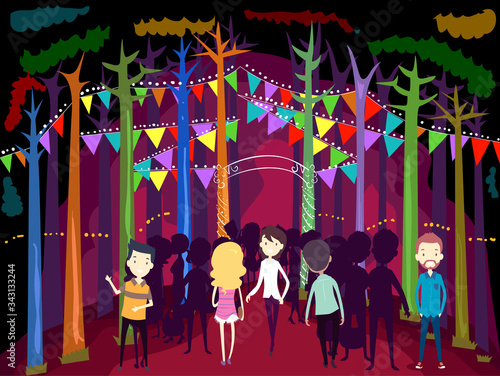 People Dark Forest Festival...