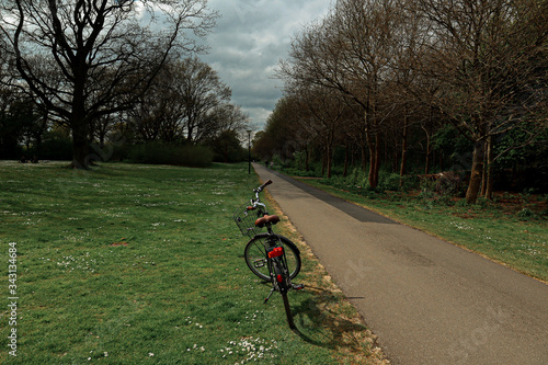 cycling in the park