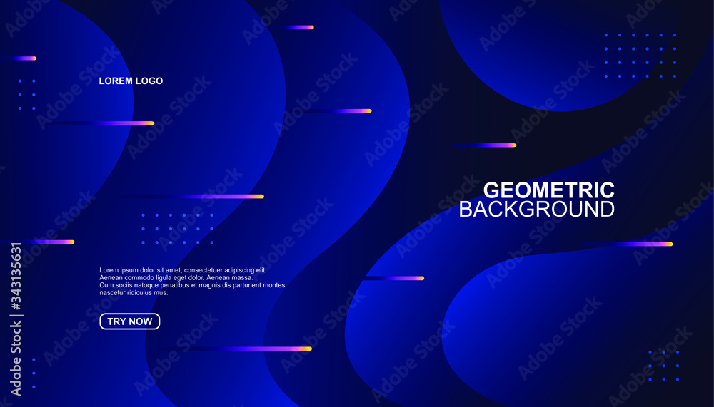 Fototapeta premium Creative geometric background. Trendy gradient shapes composition. Eps10 vector.