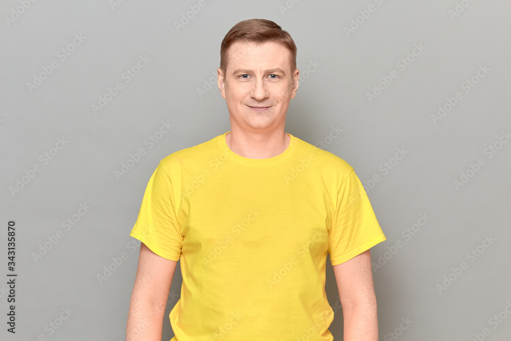 Obraz premium Portrait of mature man with happy expression and smiling