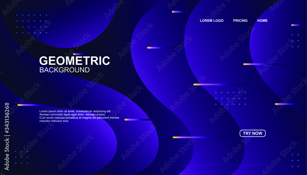 Fototapeta premium Creative geometric background. Trendy gradient shapes composition. Eps10 vector.
