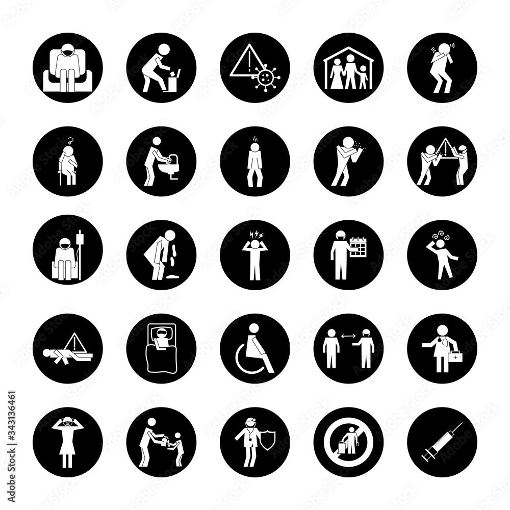 bundle of health pictograms set icons bundle of health pictograms set icons