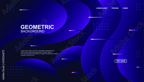Creative geometric background. Trendy gradient shapes composition. Eps10 vector.