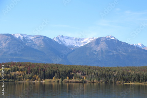 Mountains Beyond The Lake, Jasper National Park, Alberta © Michael Mamoon