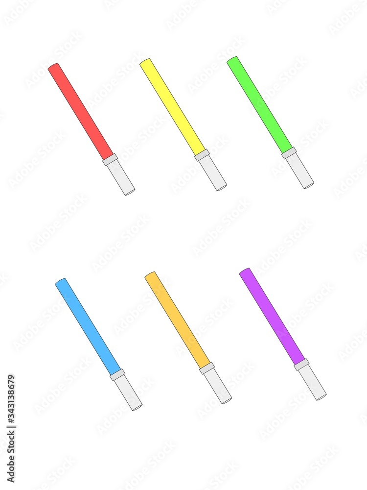 illustration of a light stick illustration of a light stick