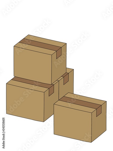 illustration of a Cardboard