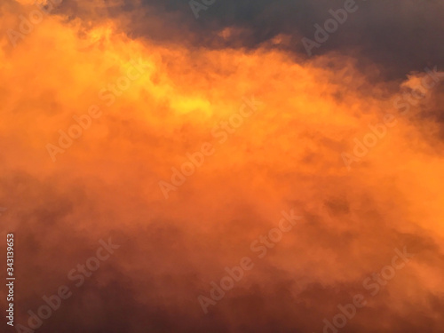 Twilight and cloud photo with the palms in the Samroi yod, Thailand Decemebr 30, 2018