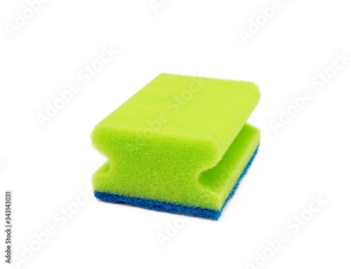 Cleaning sponge isolated on white background