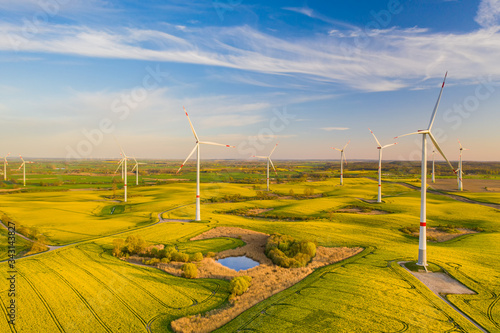 Windpark in der Uckermark im Land Brandenburg photo