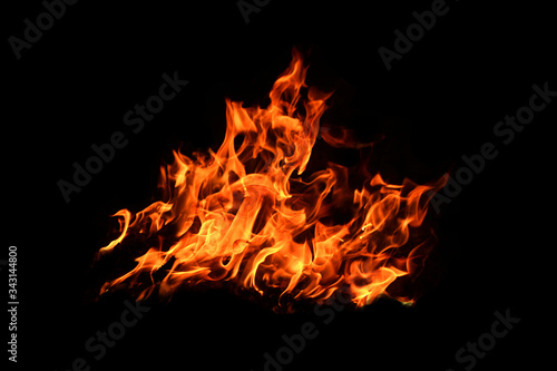Fire, heat energy, combustion, fuel, fire on a black background