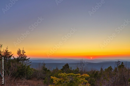 Sonnenuntergang im Erzgebirge