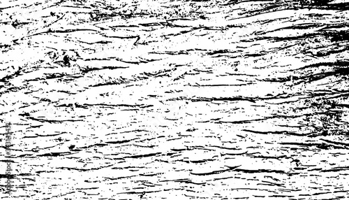 Distressed overlay texture of rough surface, cracked wood, tree bark. Grunge background. one color graphic resource.