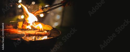 Canvas Print barbecue camping