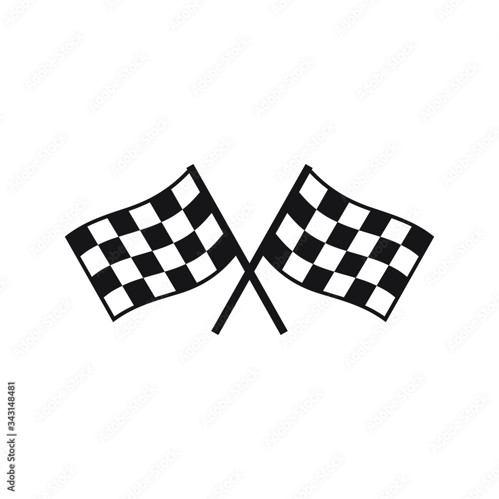 Fototapeta premium Finish flag icon design. vector illustration