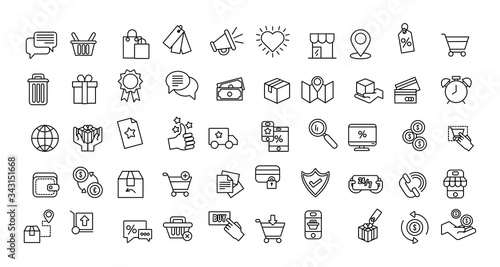 bundle of online commerce icons
