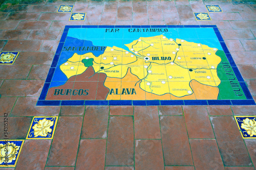 Ceramic map tiles in Seville