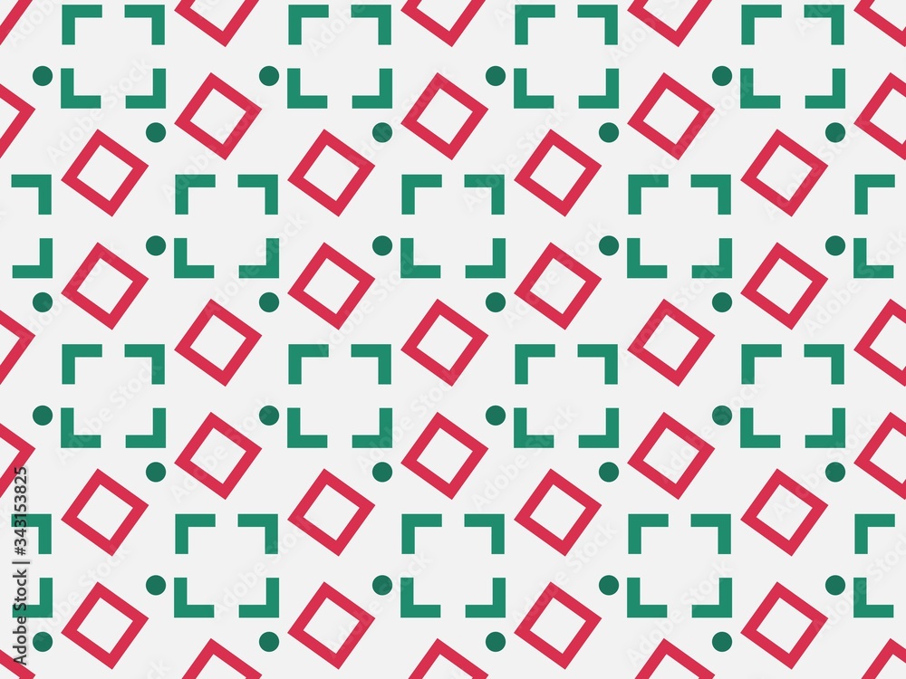 Bright colors of seamless pattern with  cross and  symbol.