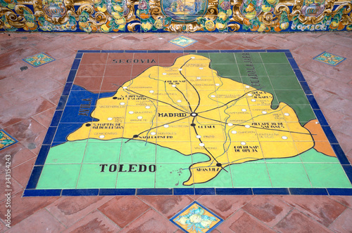 Ceramic map tiles in Seville