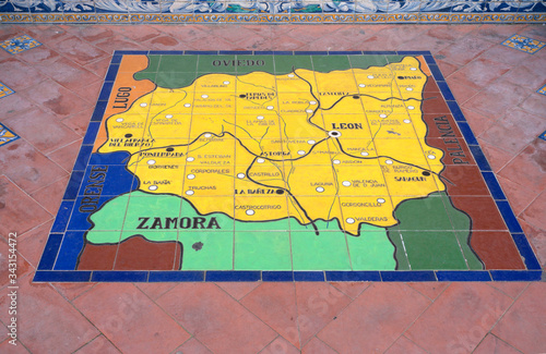 Ceramic map tiles in Seville