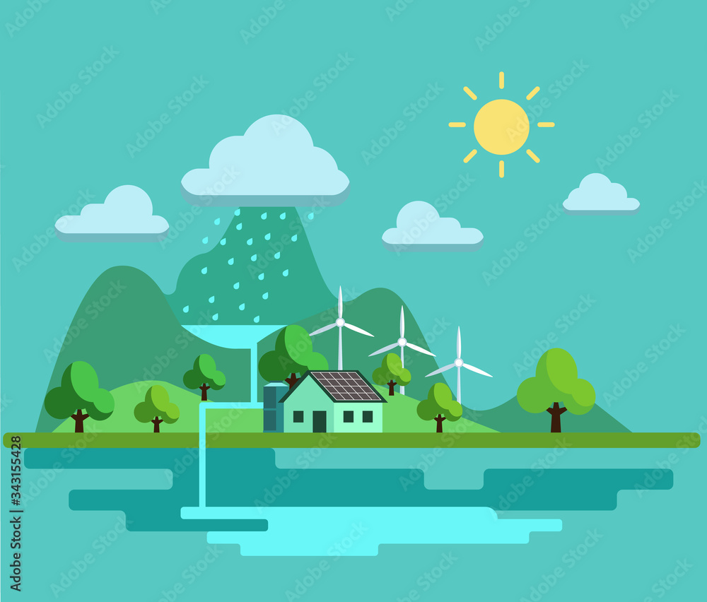 Fototapeta premium Vector illustration presents Eco Hose.