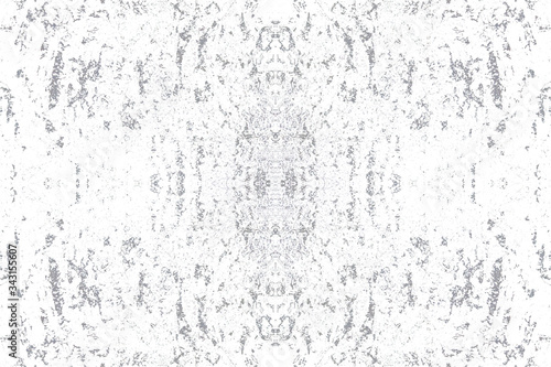 Sketch for ceramic tiles. Grey symmetrical pattern on a white background. Seamless.