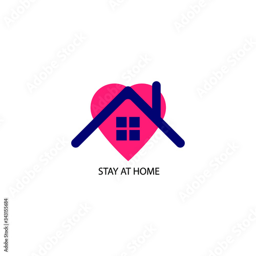 Stay at home. Coronavirus Covid-19, quarantine motivational phrase.