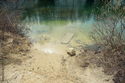 Sandy beach and water