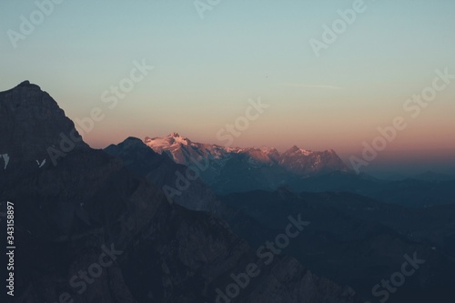 sunrise over the mountains