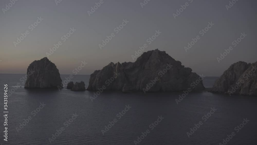 4K - Cabo Island Mountains in Ocean 4K - Cabo Island Mountains in Ocean