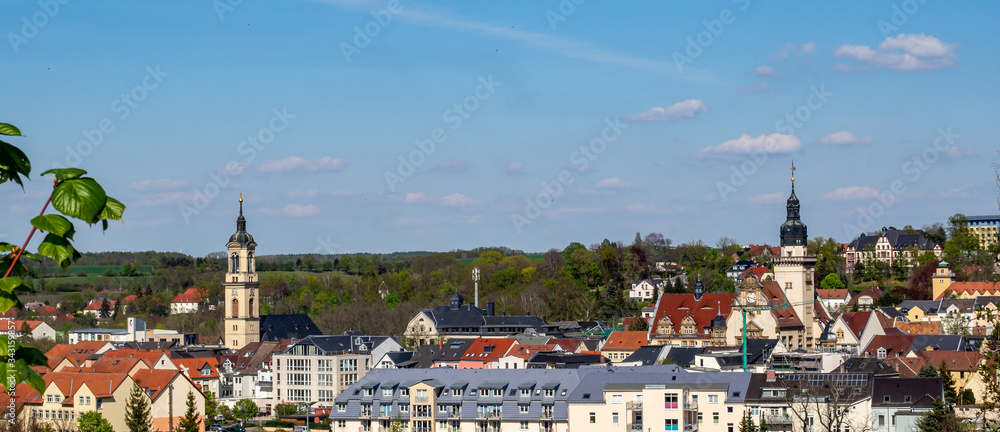 Panorama von Werdau in Sachsen