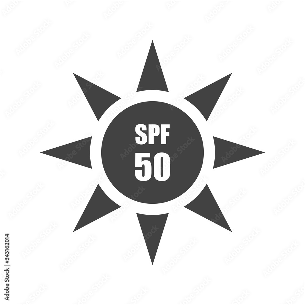 UV protection vector icon on white isolated background. UV protection vector icon on white isolated background.