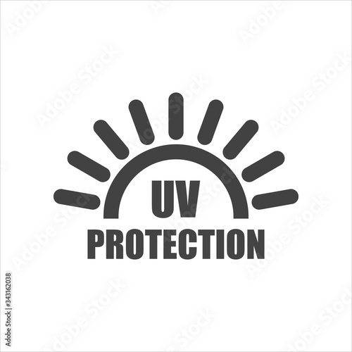 UV protection vector icon on white isolated background.