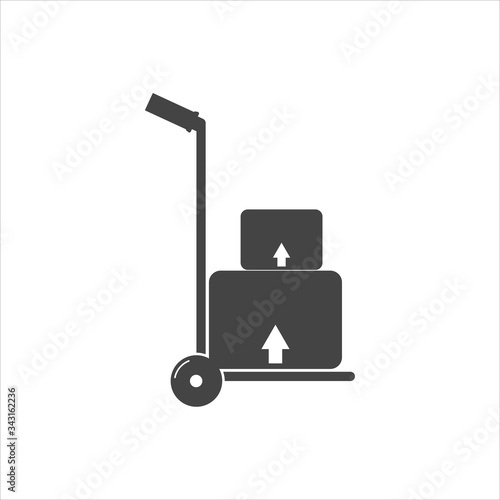 Vector icon shows the presence of porters.Vector icon baggage on white isolated background.