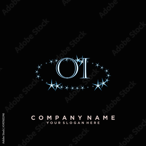 Initial Letter OI Logo With circle Template Vector