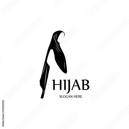 hijab women black silhouette vector icons app-vector