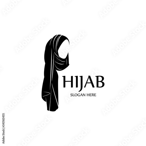 hijab women black silhouette vector icons app-vector
