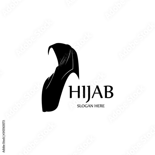 hijab women black silhouette vector icons app-vector