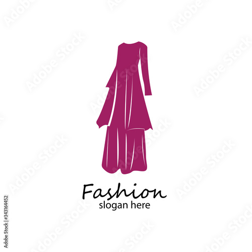 long dress long muslim dress arabic abaya.luxury women fashion.muslim clothes-vector stock