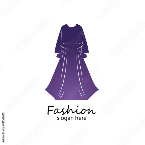 long dress long muslim dress arabic abaya.luxury women fashion.muslim clothes-vector stock