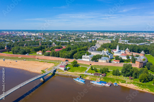 aerial view of Novgorod Kremlin Russia