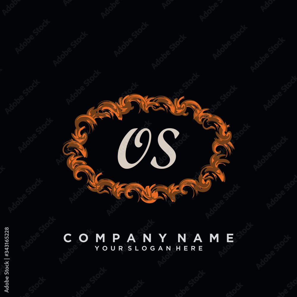 Initial Letter OS Logo With circle Template Vector