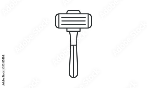 Razor, salon, shave, clean free vector icon