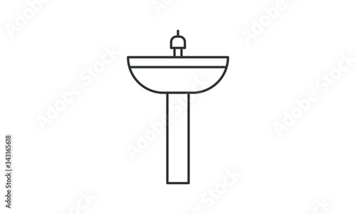 Sink, wash, toilet, bath free vector icon