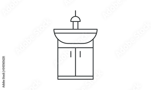 Sink, wash, toilet, bath free vector icon